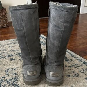 UGG Gray Suede Tall Boots